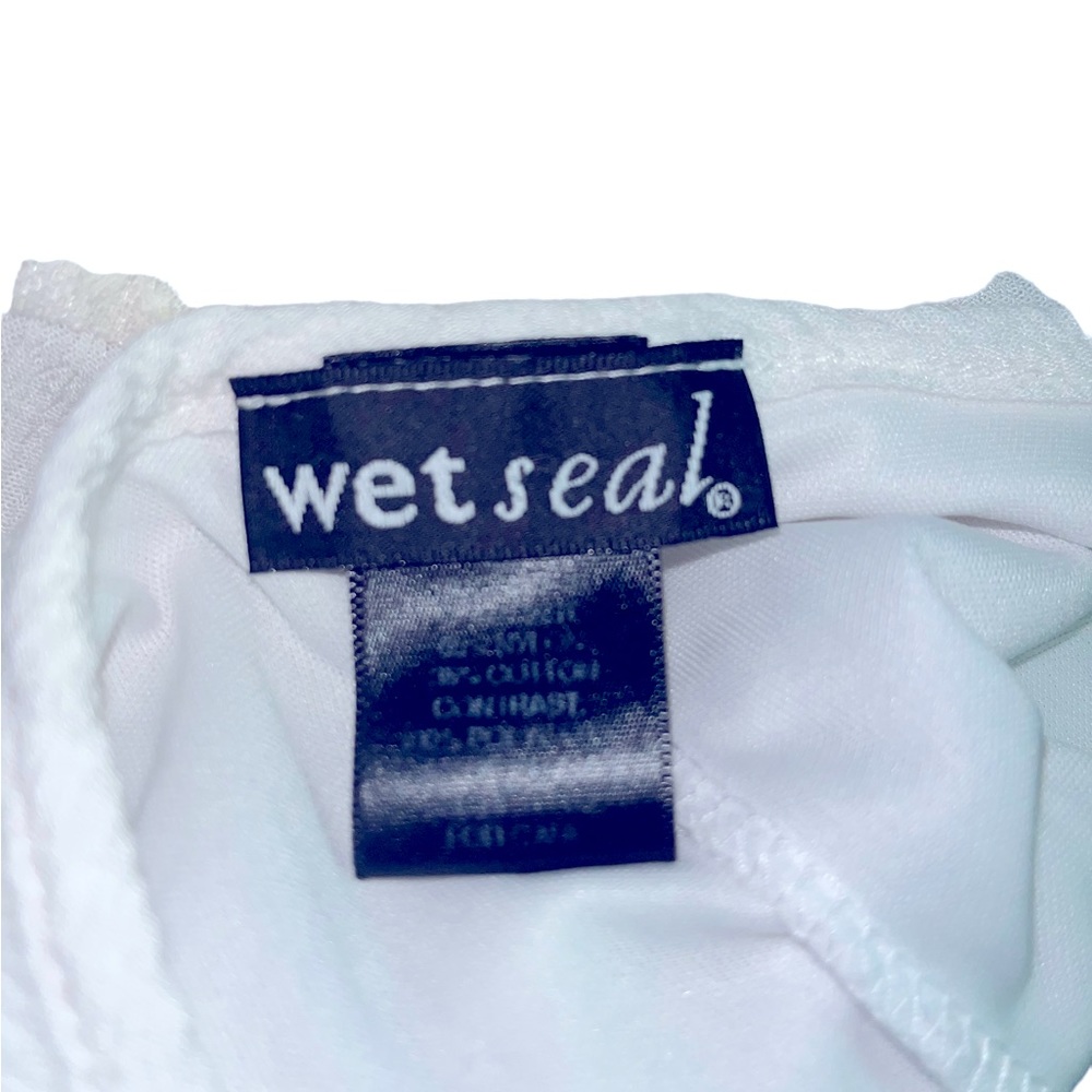 Vintage Y2K Wet Seal White Tiered Embroidered Babydoll CamiTank Floral Lace Sz S - Picture 3 of 4